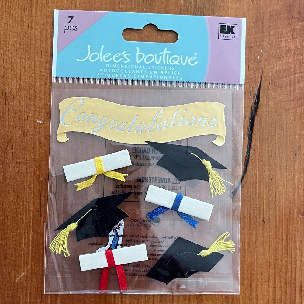 NWT Jolee's Boutique Graduation scrapbooking stickers